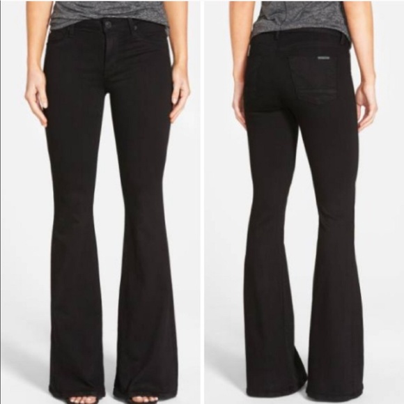 hudson black flare jeans